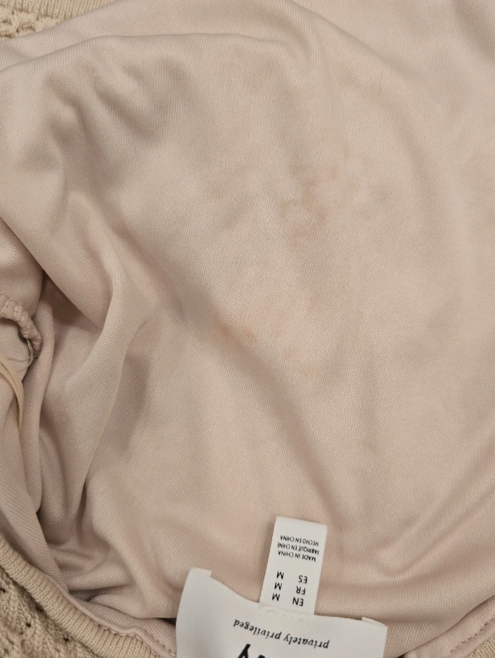 Privy Waffle Knit Mini Dress Tan Size M - Picture 5 of 6